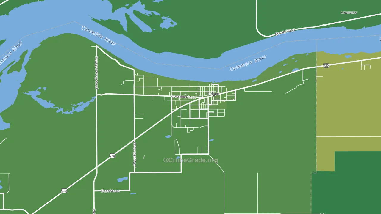 97844, OR Map of Vehicle Theft Rates