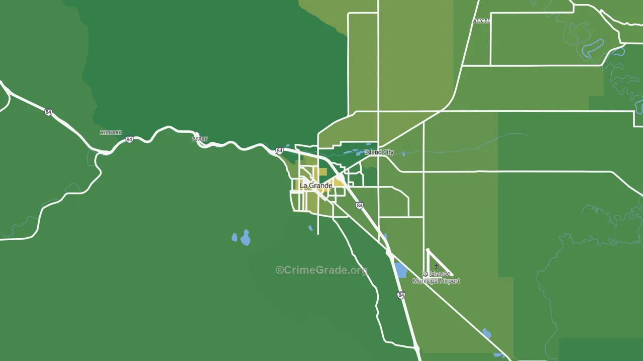 97850, OR Map of Vehicle Theft Rates