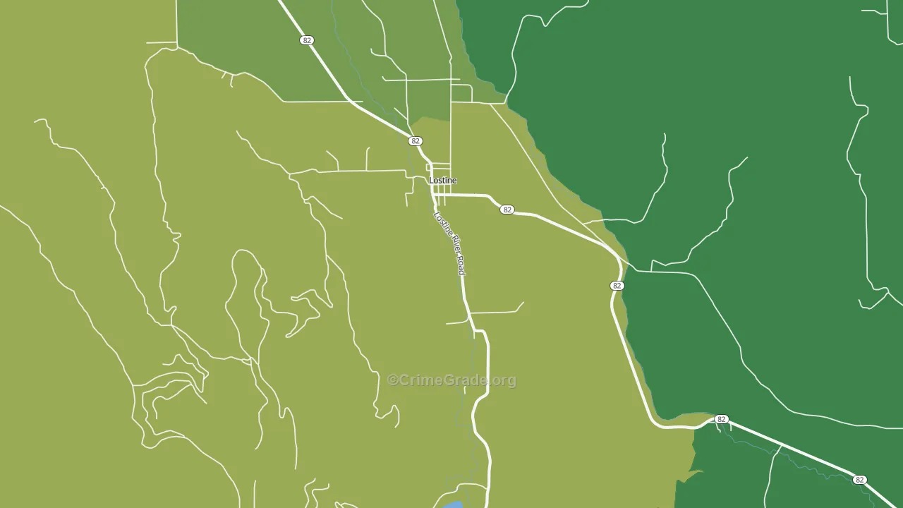 97857, OR Map of Vehicle Theft Rates