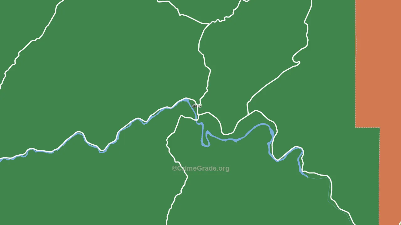 97874, OR Map of Vehicle Theft Rates