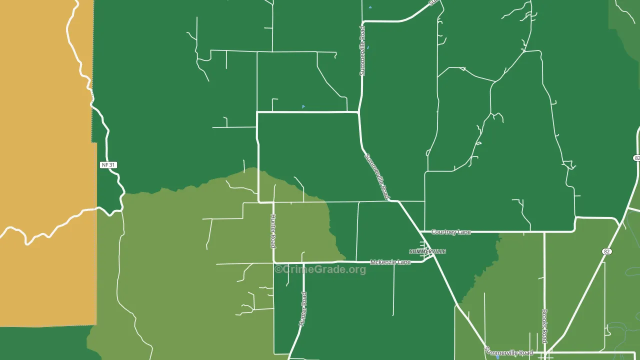97876, OR Map of Vehicle Theft Rates