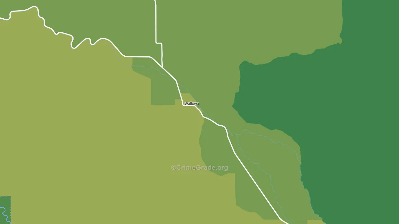 97885, OR Map of Vehicle Theft Rates