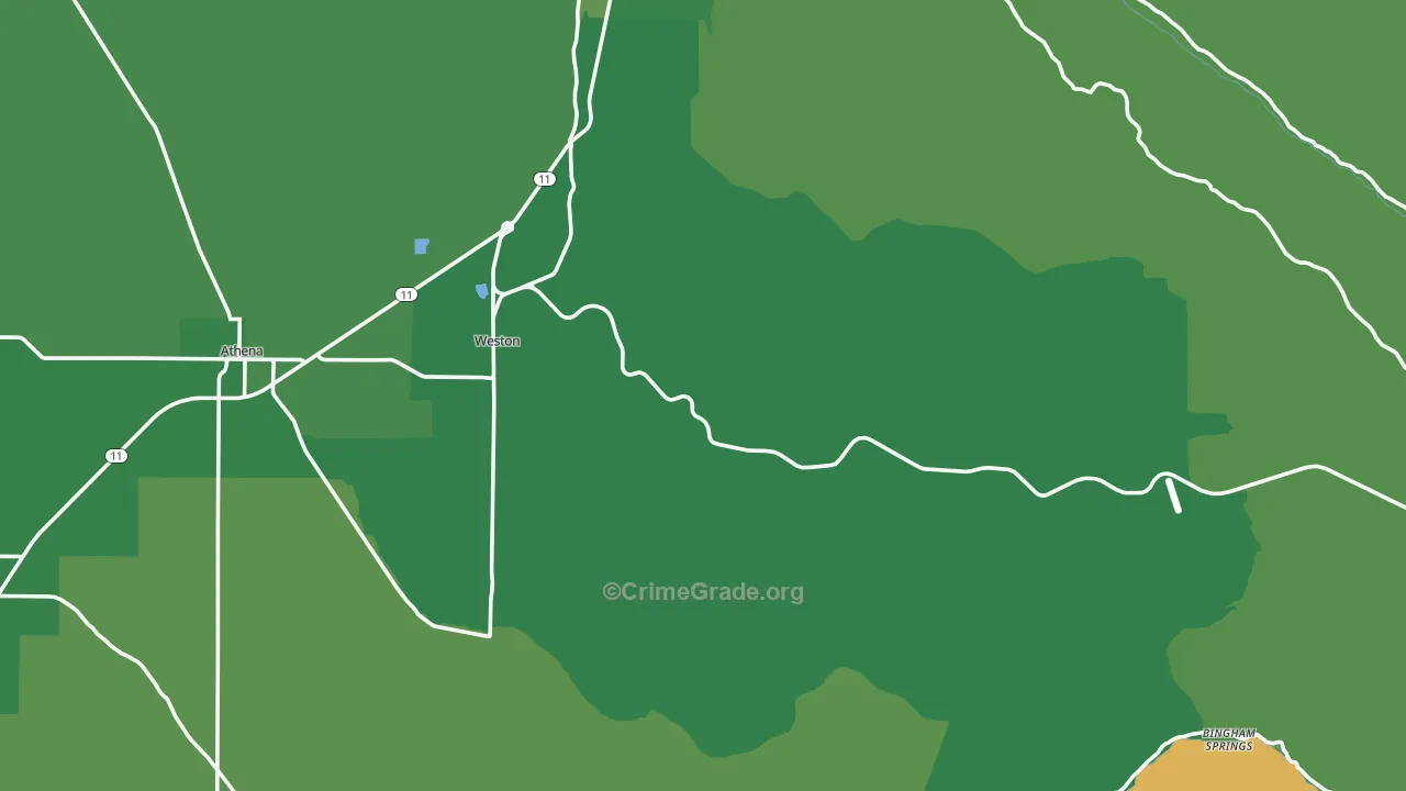 97886, OR Map of Vehicle Theft Rates