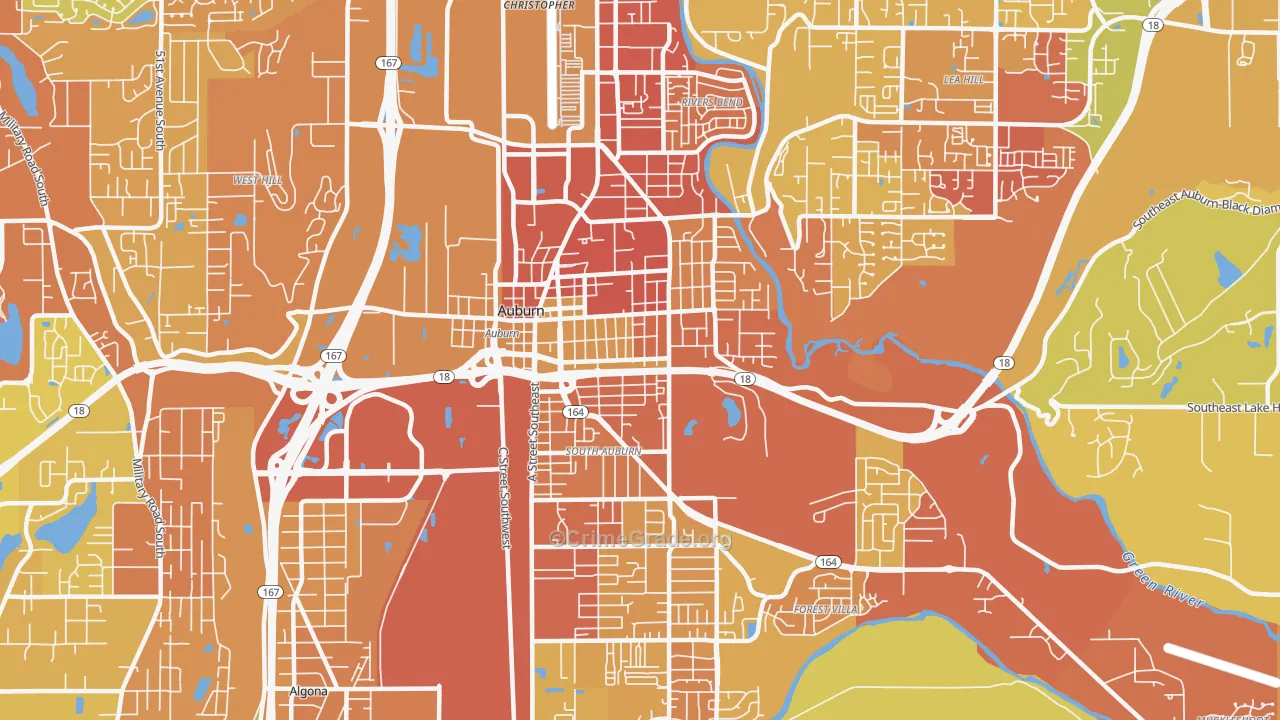 98002, WA Map of Vehicle Theft Rates