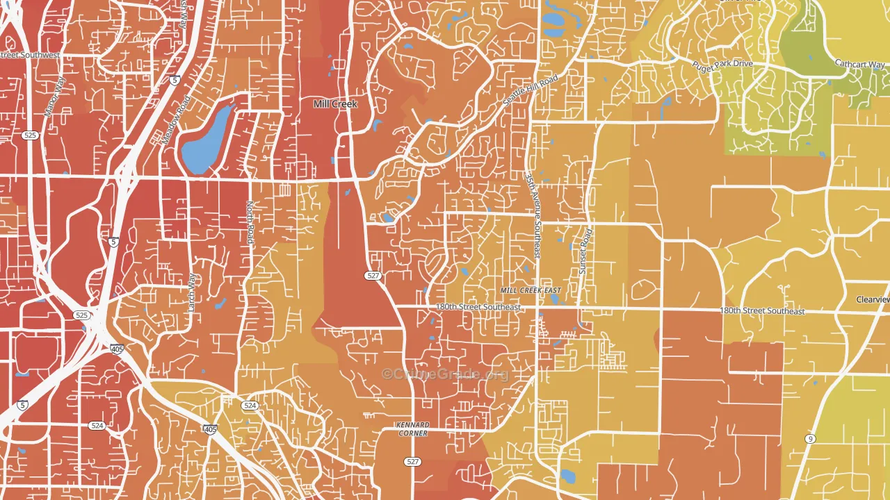 98012, WA Map of Vehicle Theft Rates