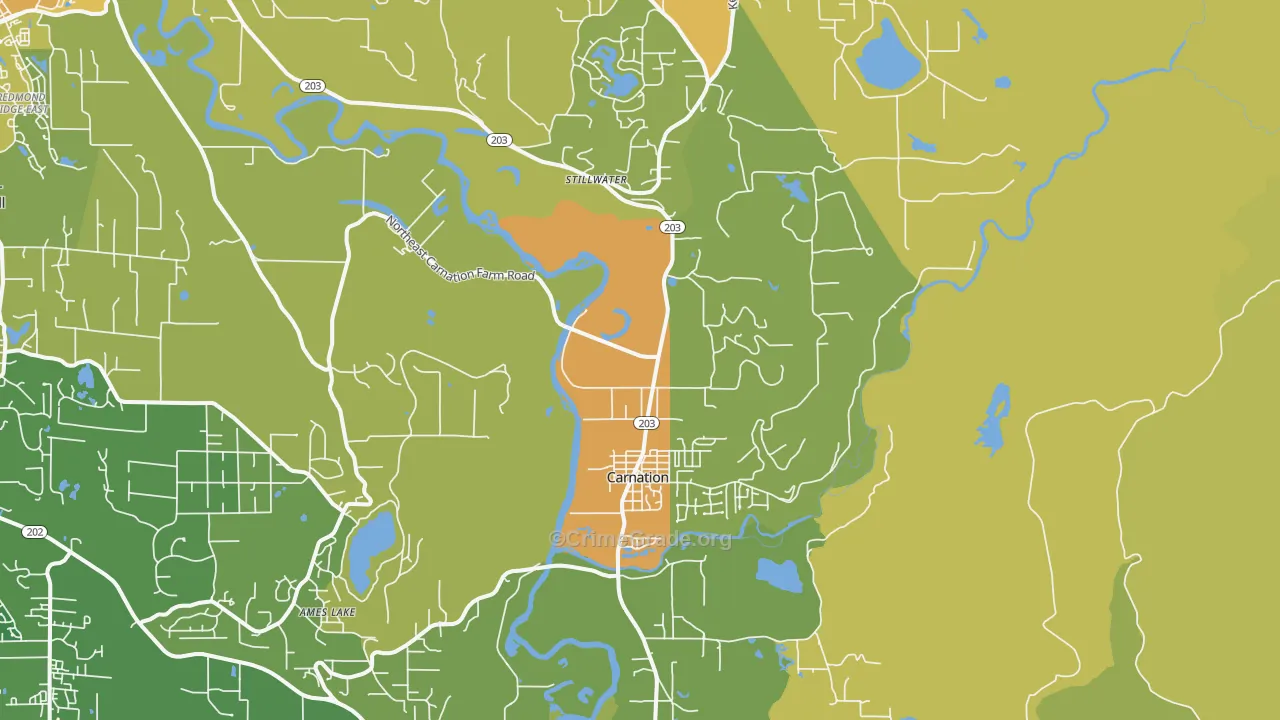 98014, WA Map of Vehicle Theft Rates
