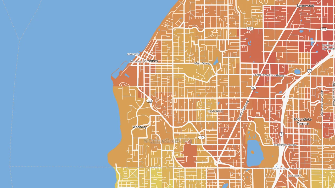 98020, WA Map of Vehicle Theft Rates
