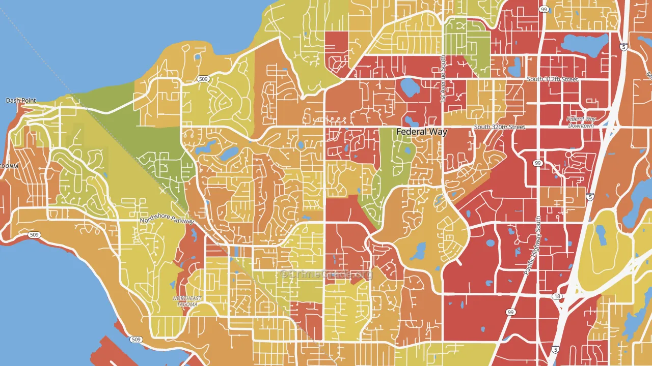 98023, WA Map of Vehicle Theft Rates