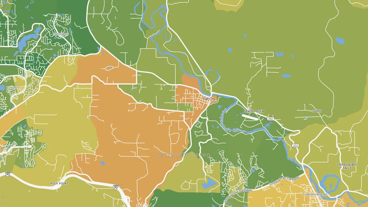 98024, WA Map of Vehicle Theft Rates