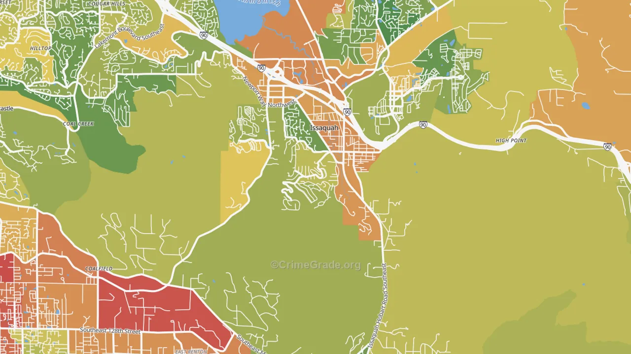 98027, WA Map of Vehicle Theft Rates