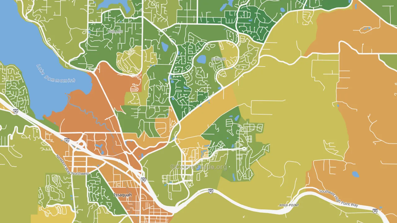 98029, WA Map of Vehicle Theft Rates
