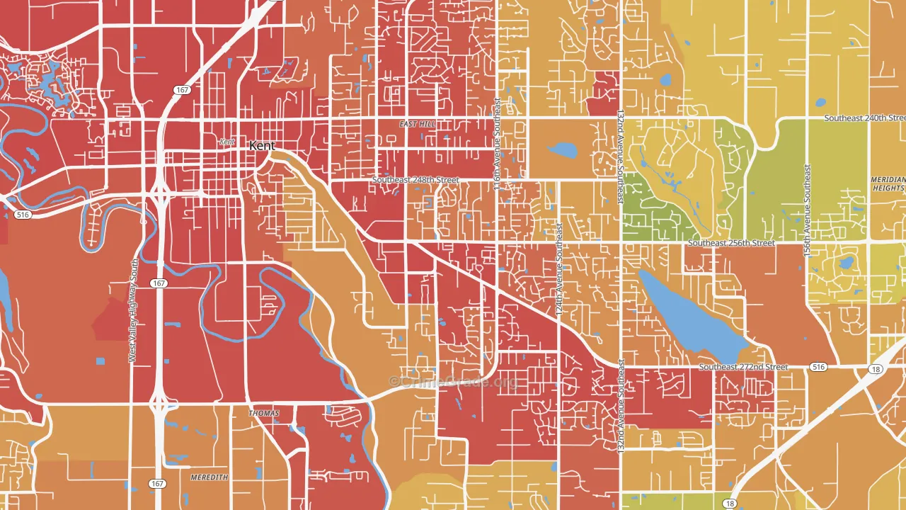 98030, WA Map of Vehicle Theft Rates