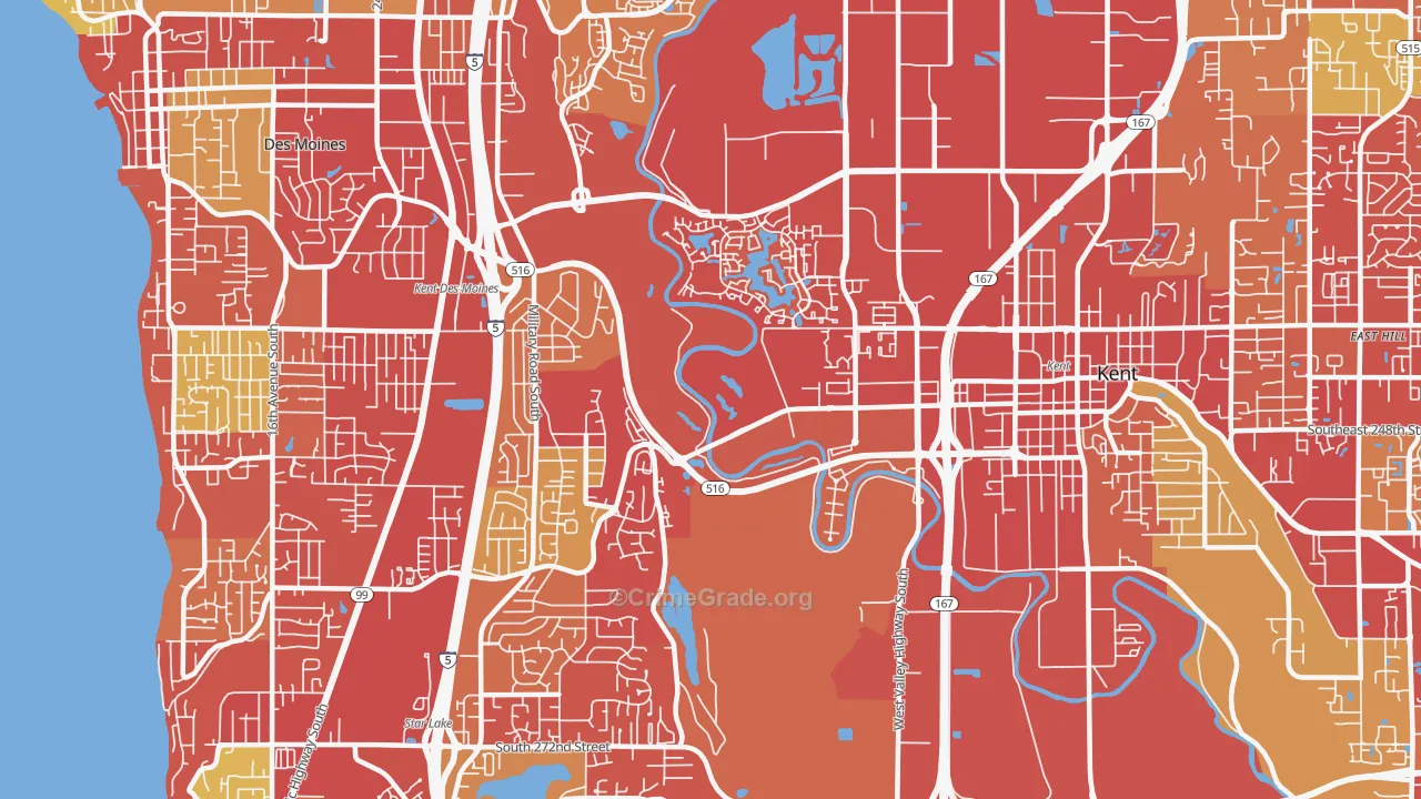 98032, WA Map of Vehicle Theft Rates