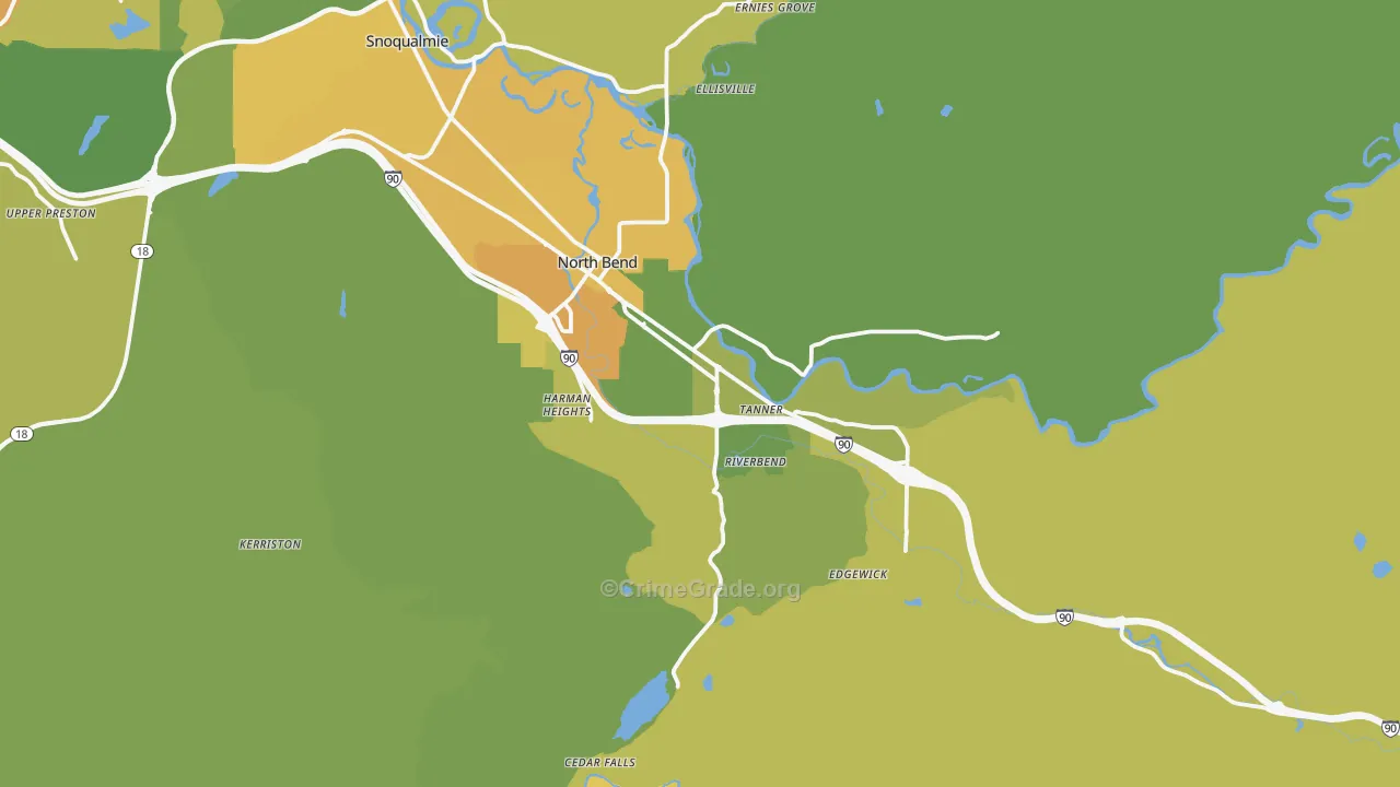 98045, WA Map of Vehicle Theft Rates