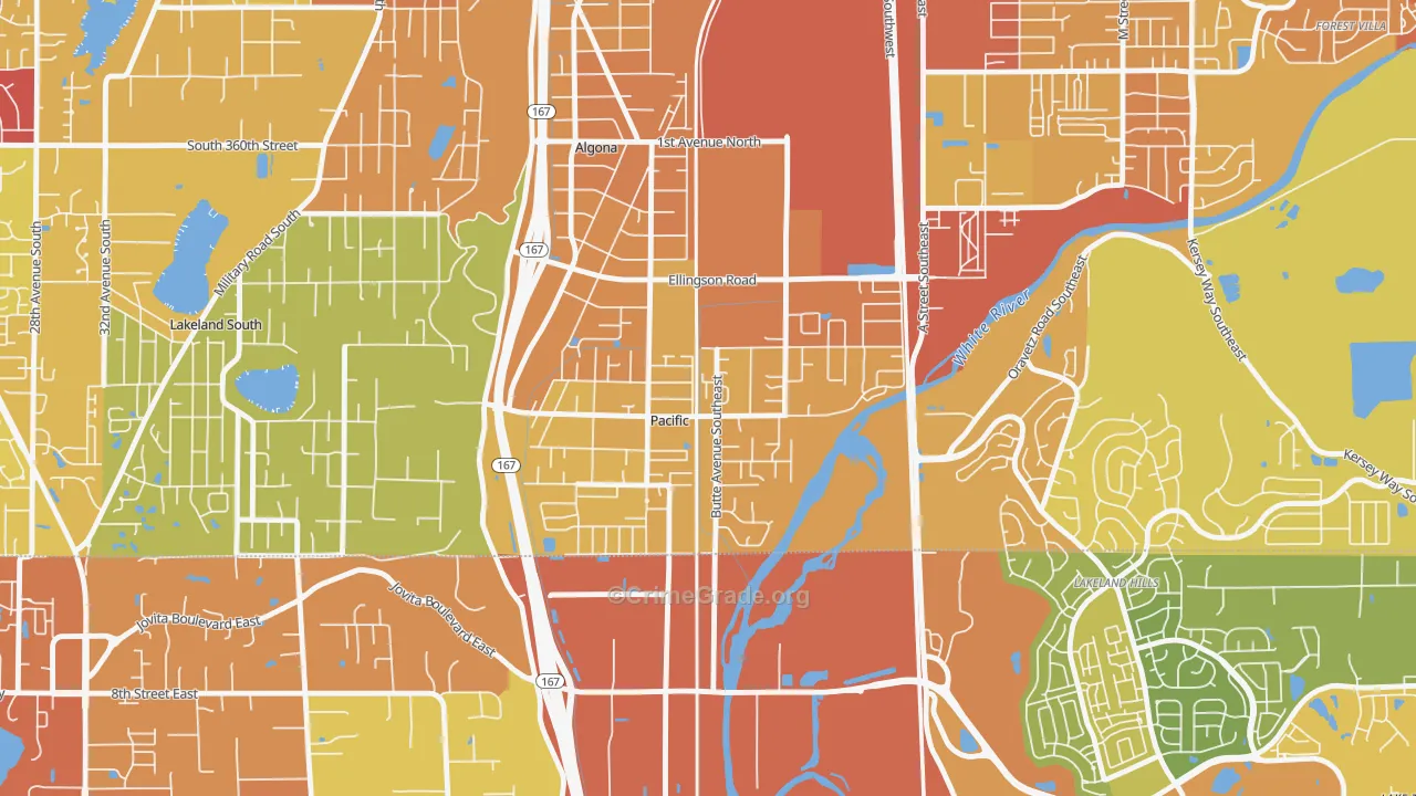 98047, WA Map of Vehicle Theft Rates