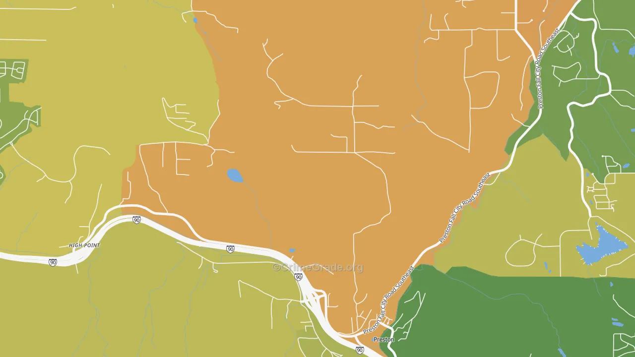 98050, WA Map of Vehicle Theft Rates
