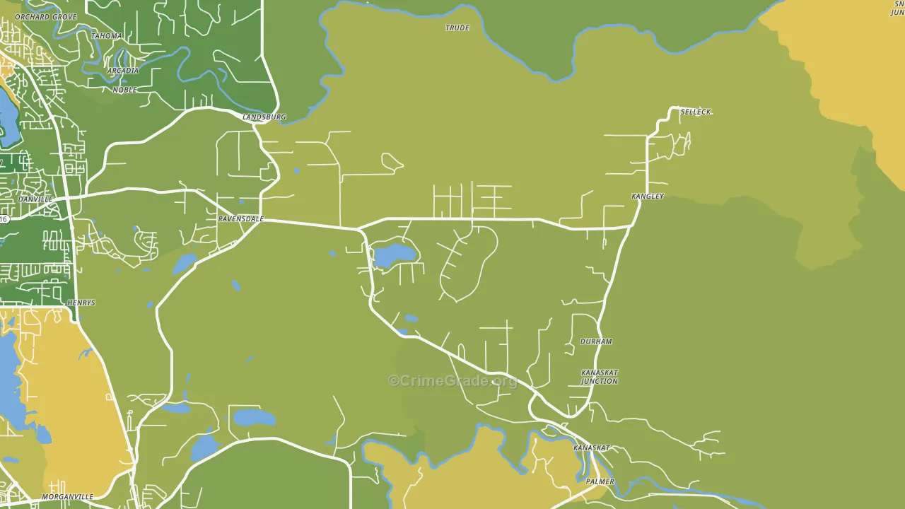 98051, WA Map of Vehicle Theft Rates