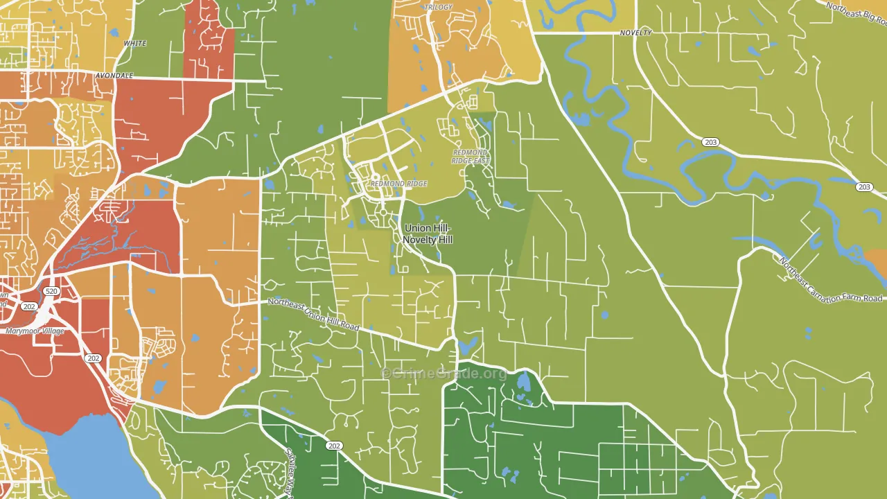 98053, WA Map of Vehicle Theft Rates