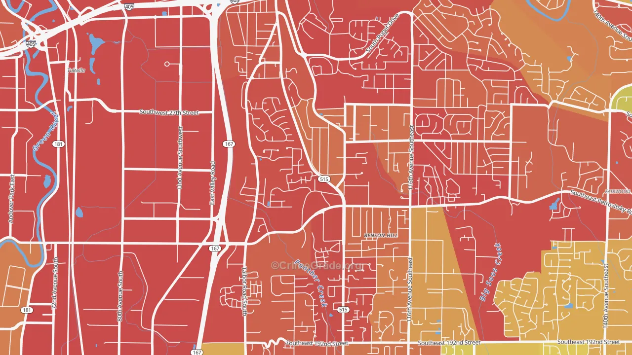 98055, WA Map of Vehicle Theft Rates