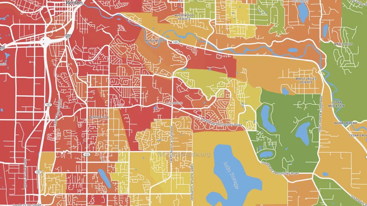 98058, WA Map of Vehicle Theft Rates