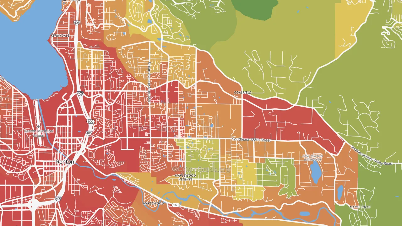 98059, WA Map of Vehicle Theft Rates