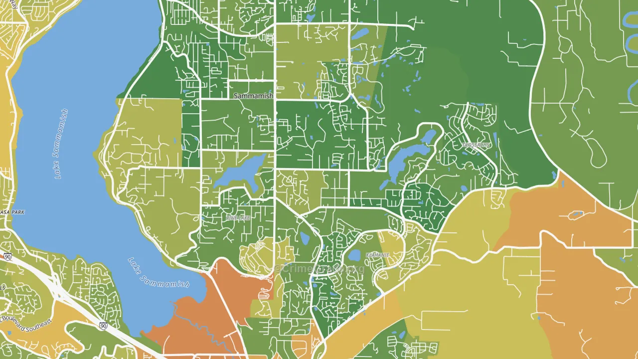 98075, WA Map of Vehicle Theft Rates