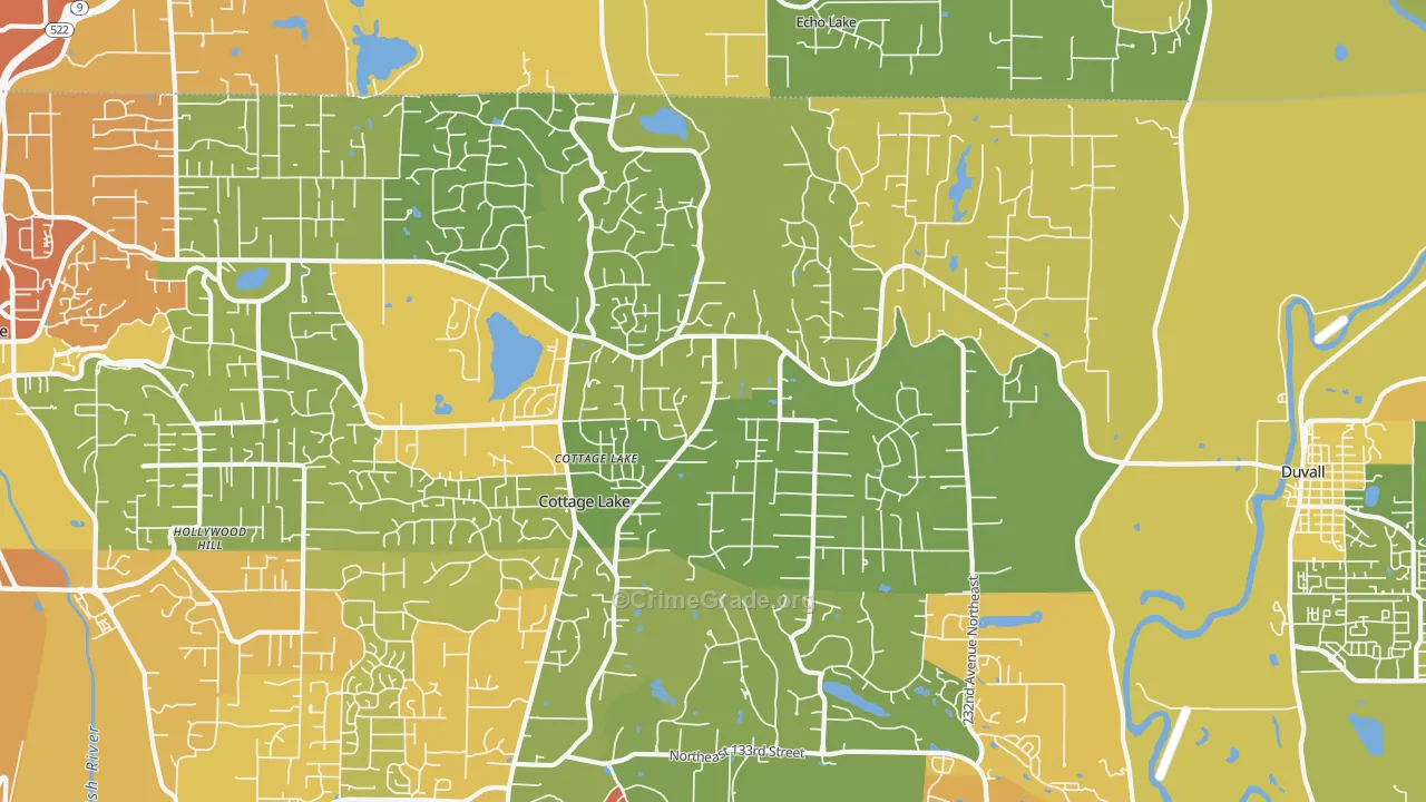 98077, WA Map of Vehicle Theft Rates