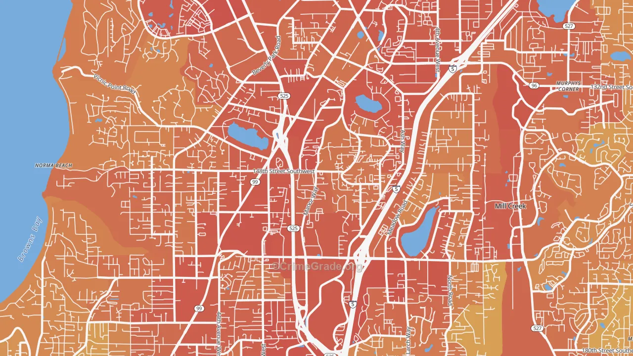 98087, WA Map of Vehicle Theft Rates