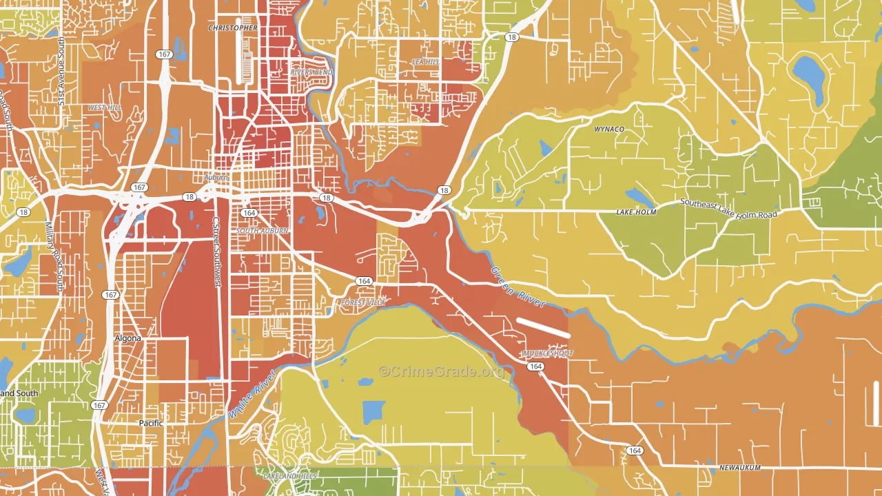 98092, WA Map of Vehicle Theft Rates