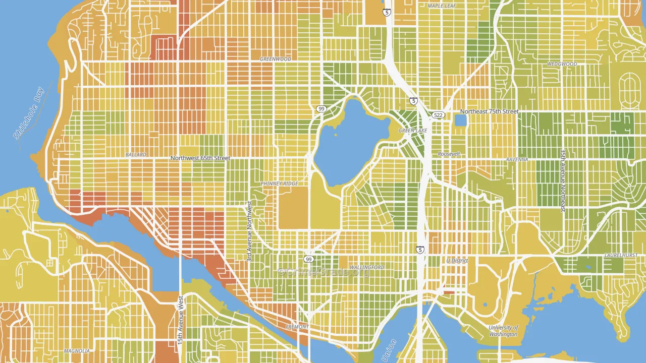 98103, WA Map of Vehicle Theft Rates
