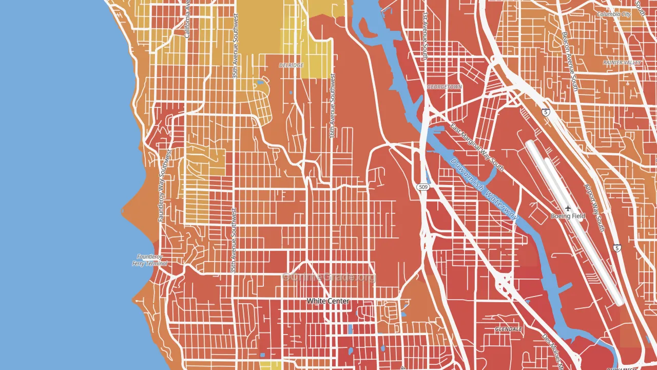 98106, WA Map of Vehicle Theft Rates