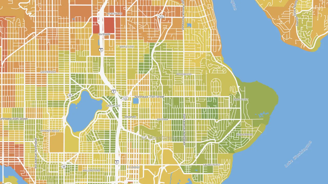 98115, WA Map of Vehicle Theft Rates