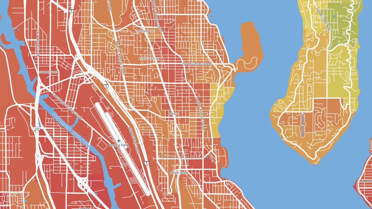 98118, WA Map of Vehicle Theft Rates