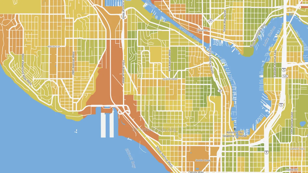 98119, WA Map of Vehicle Theft Rates