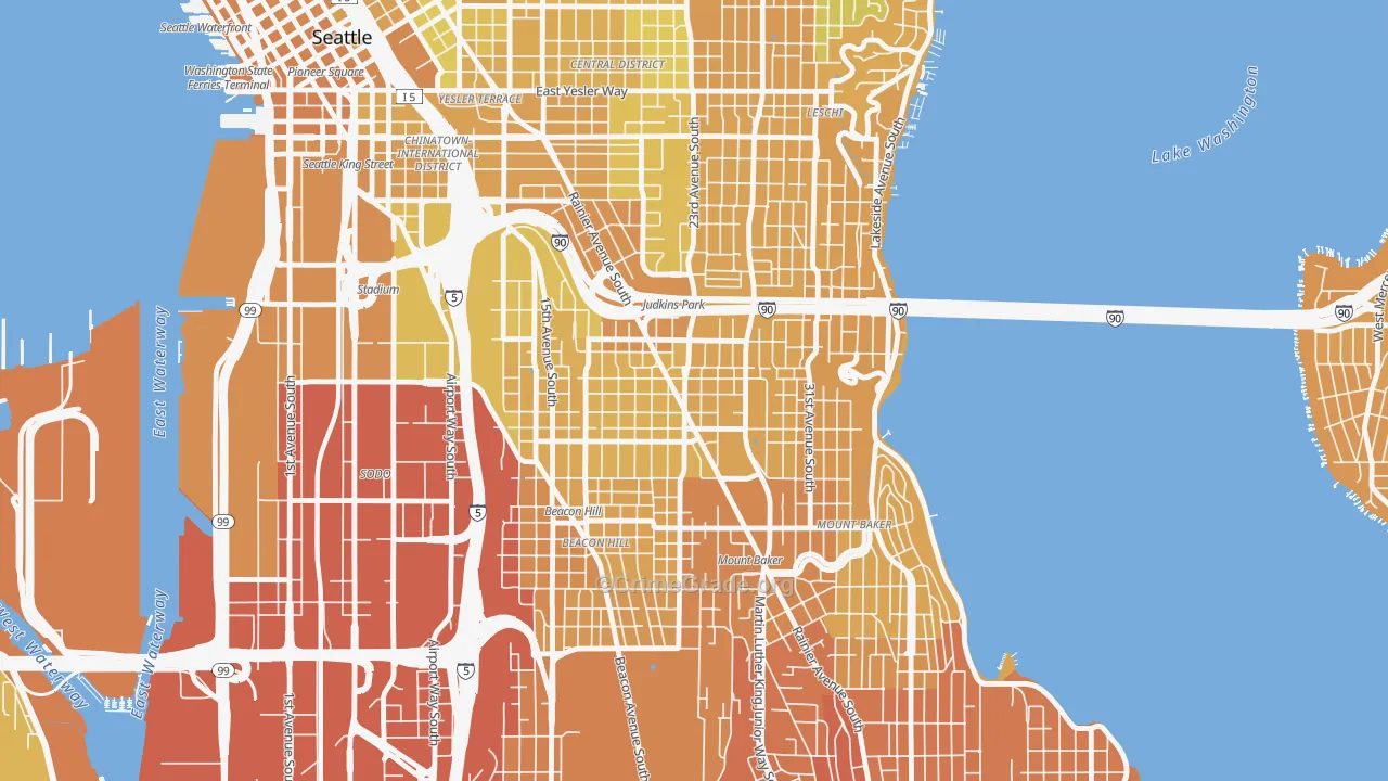 98144, WA Map of Vehicle Theft Rates