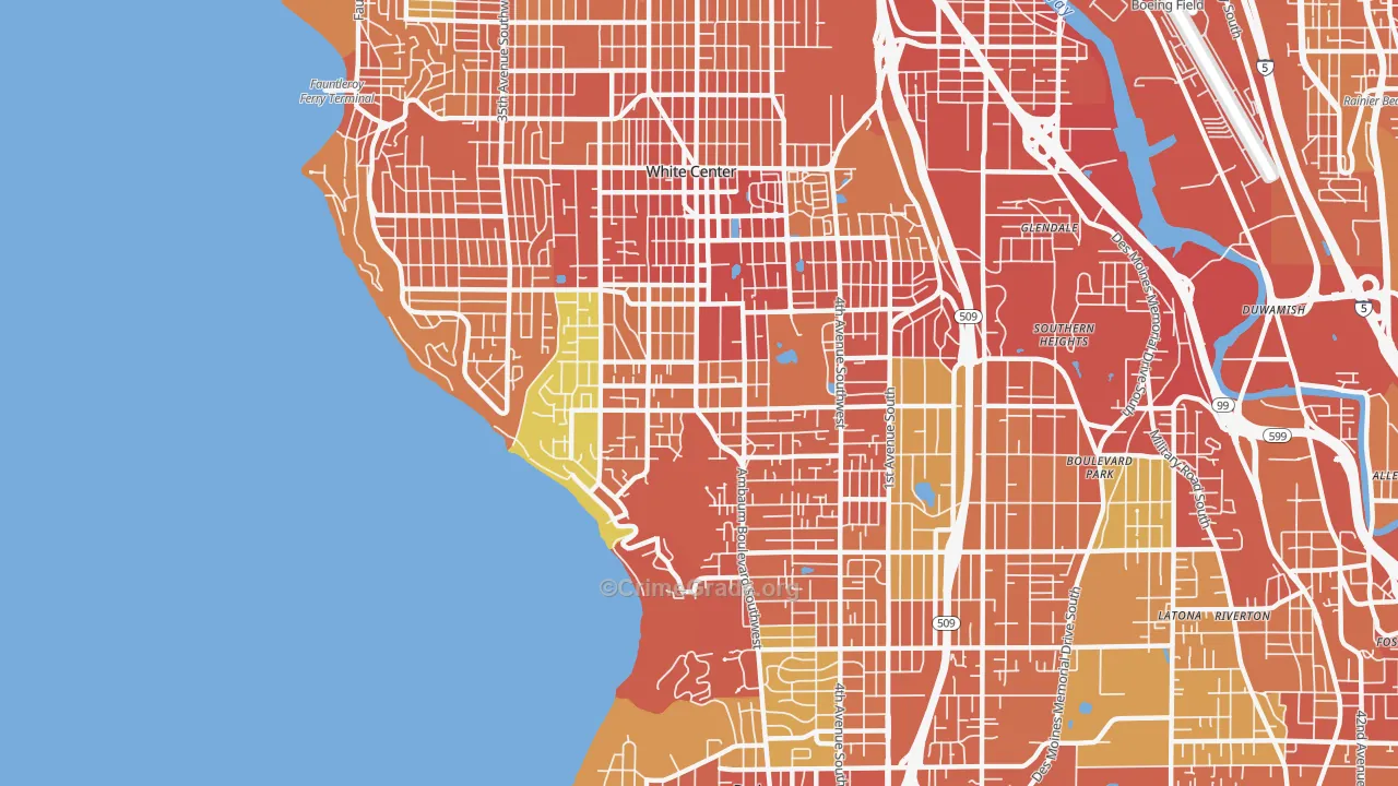98146, WA Map of Vehicle Theft Rates