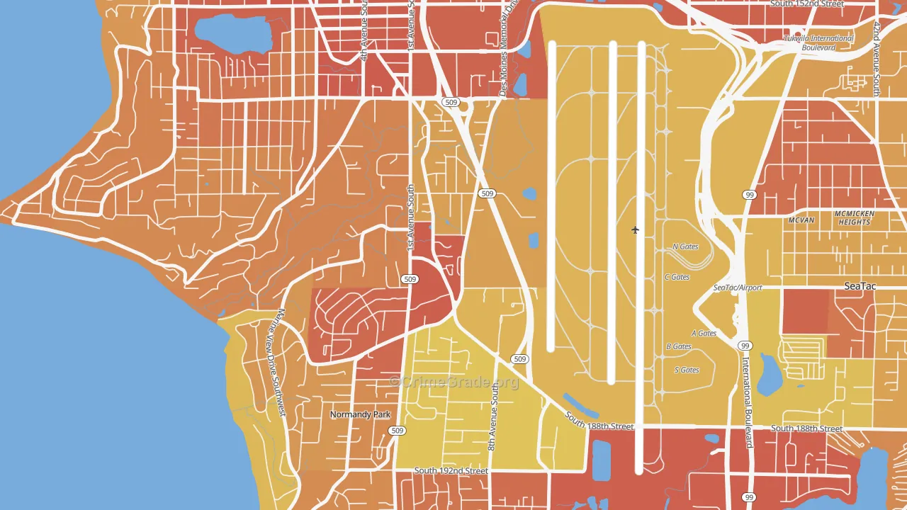 98148, WA Map of Vehicle Theft Rates