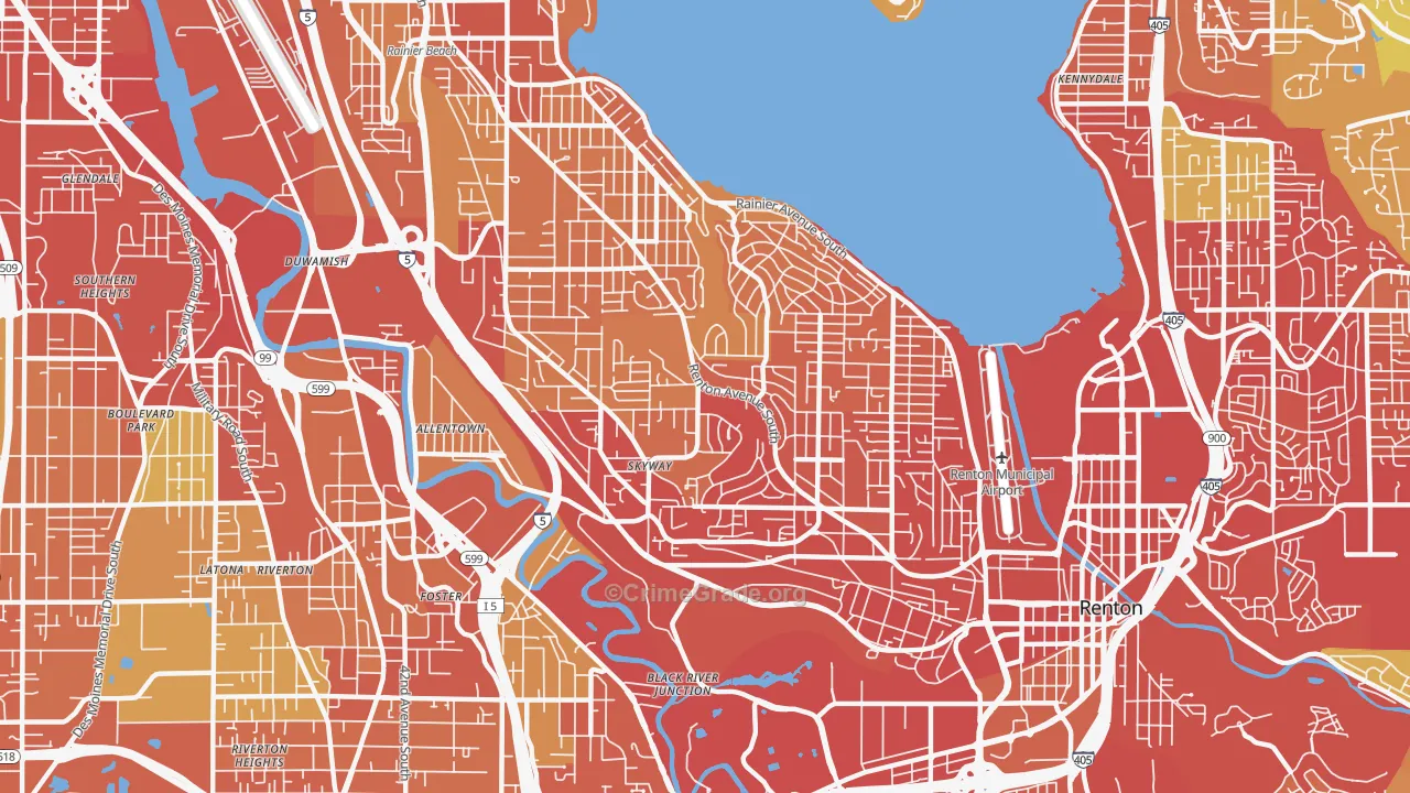 98178, WA Map of Vehicle Theft Rates
