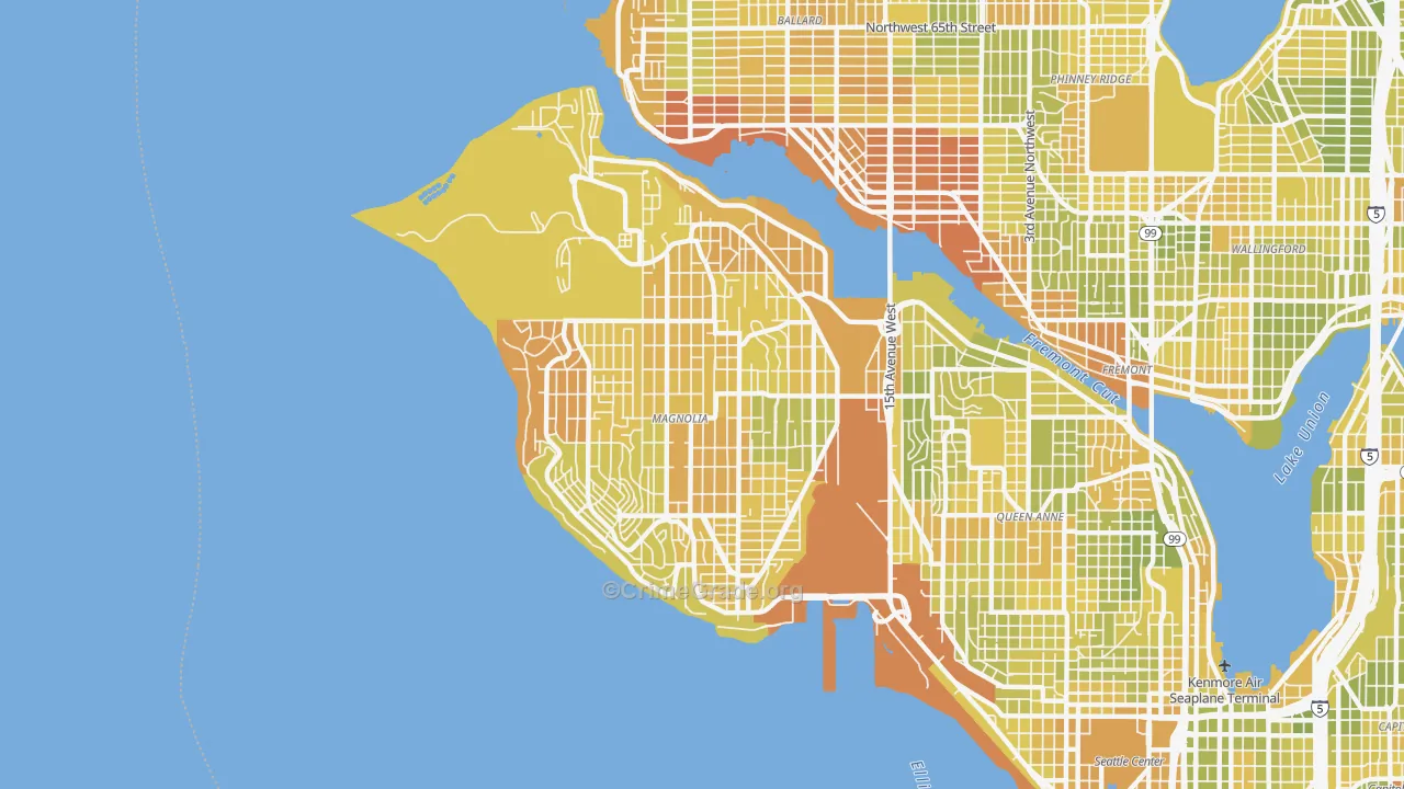 98199, WA Map of Vehicle Theft Rates