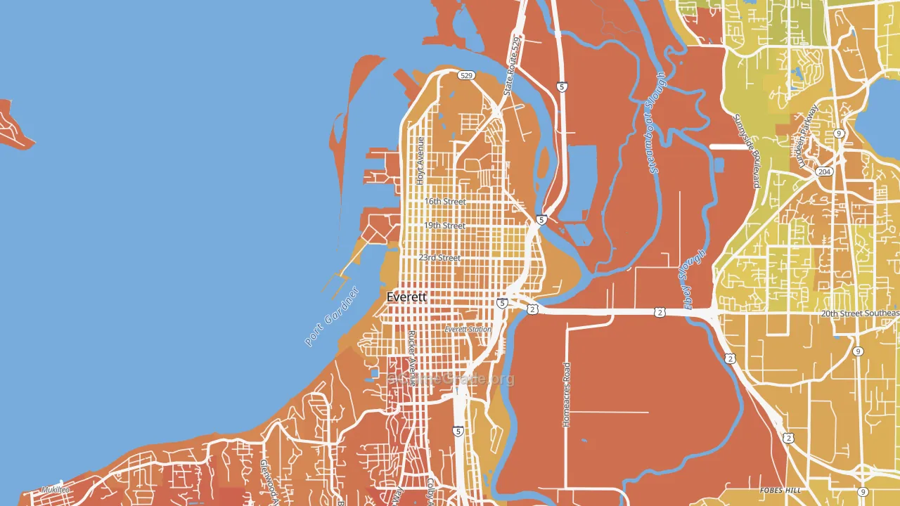 98201, WA Map of Vehicle Theft Rates