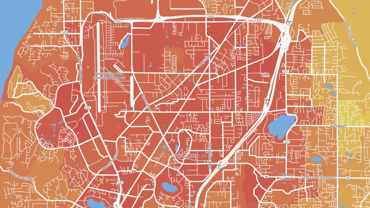 98204, WA Map of Vehicle Theft Rates