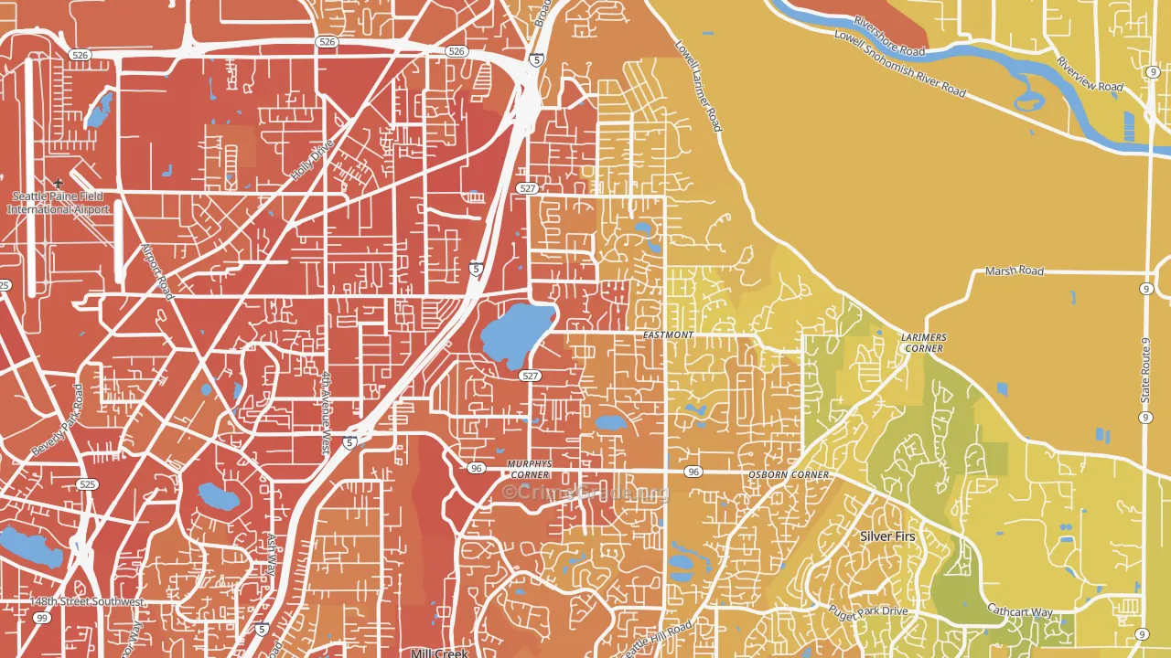 98208, WA Map of Vehicle Theft Rates