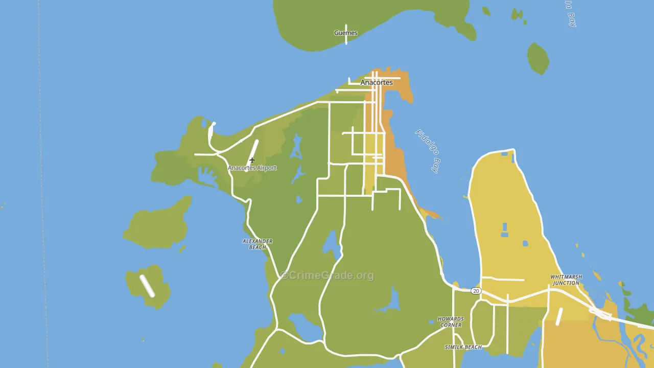 98221, WA Map of Vehicle Theft Rates