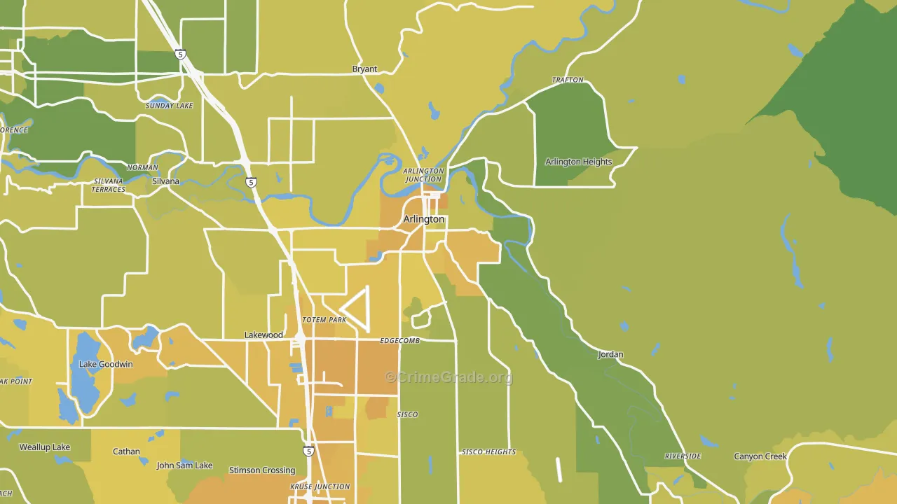 98223, WA Map of Vehicle Theft Rates