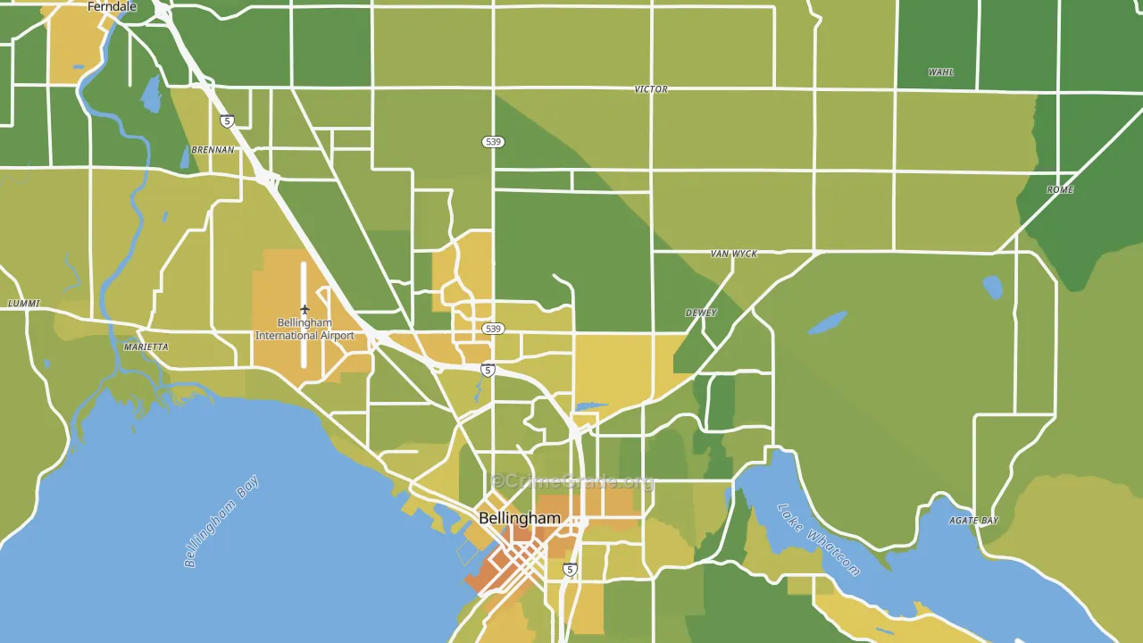 98226, WA Map of Vehicle Theft Rates