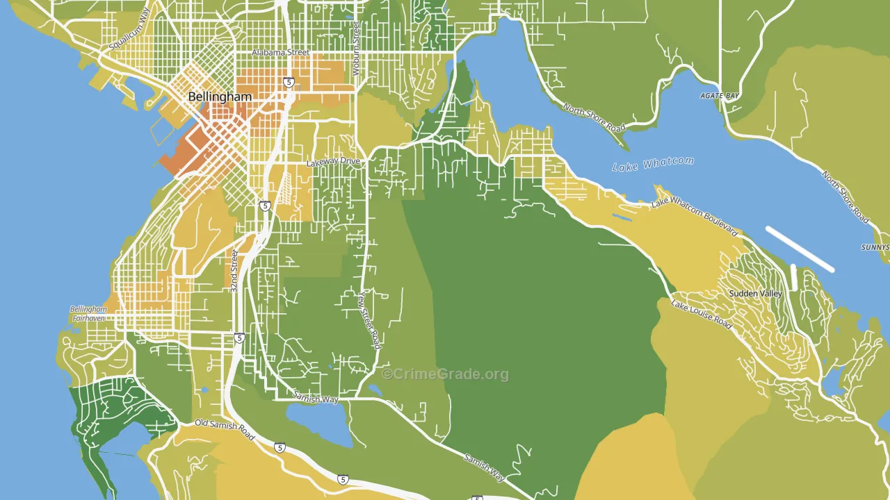 98229, WA Map of Vehicle Theft Rates
