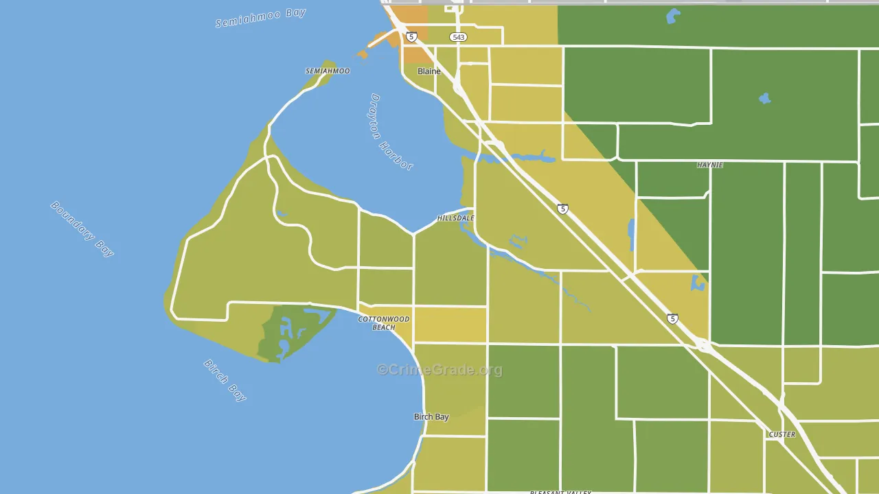 98230, WA Map of Vehicle Theft Rates