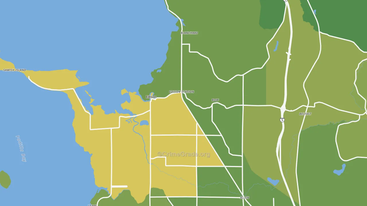 98232, WA Map of Vehicle Theft Rates