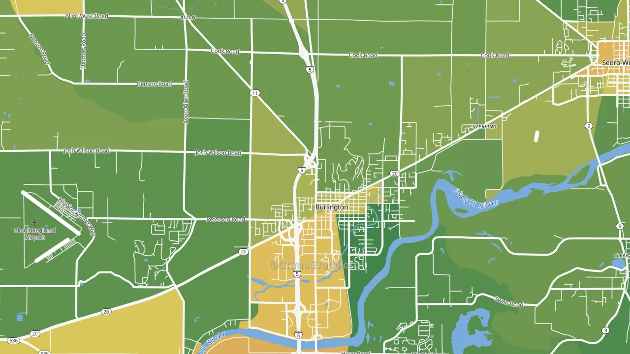 98233, WA Map of Vehicle Theft Rates