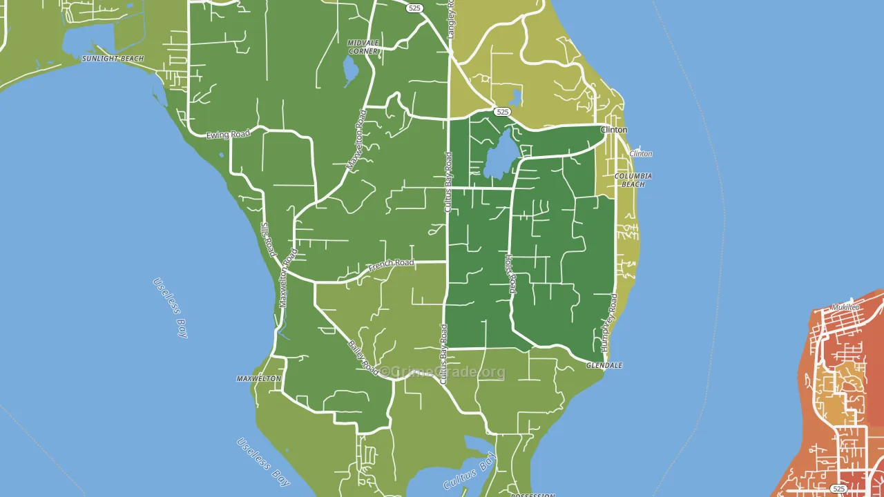 98236, WA Map of Vehicle Theft Rates